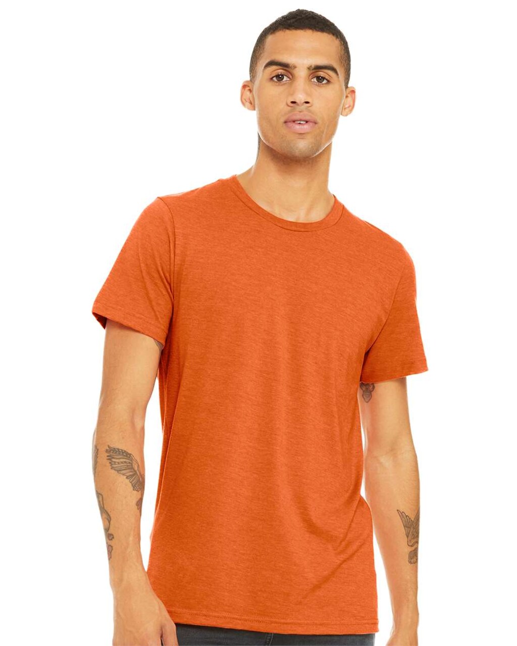 BELLA + CANVAS Premium CVC Short Sleeve Crewneck Jersey T-Shirt for Custom Printing & Layering Styles Tee